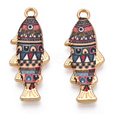 Alloy Enamel Pendants FIND-C037-16G-1-1