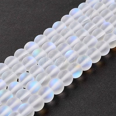 Synthetic Moonstone Beads Strands G-E573-01B-08-1