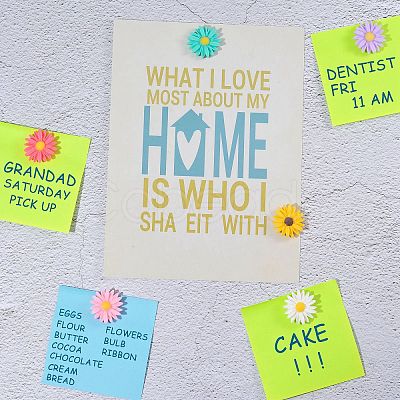 6Pcs 6 Colors Flower Plastic Diamond Painting Magnet Cover Holder AJEW-SZ0001-98-1