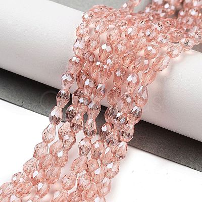 Electroplate Glass Beads Strands EGLA-R008-6x4mm-7-1