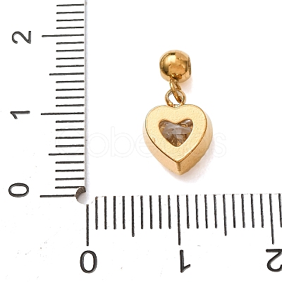 304 Stainless Steel Pave Clear Cubic Zirconia Pendants CU-CBAB6EC-07G-03-1