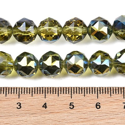 Transparent Electroplate Glass Beads Strands EGLA-N002-34C-B16-1