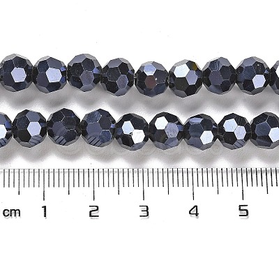 Electroplate Opaque Glass Beads Strands EGLA-A035-P8mm-A18-1