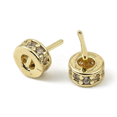 Brass Micro Pave Clear Cubic Zirconia Peg Bails KK-C107-12G-1