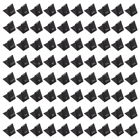 500Pcs 10 Styles Polyester Clothing Size Labels FIND-BC0014-07A-1
