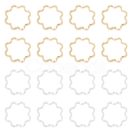 24Pcs 2 Colors Brass Linking Rings KK-TA0003-07-1