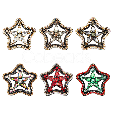 6Pcs 6 Colors Computerized Embroidery Cloth Sew on Patches DIY-FG0002-37-1
