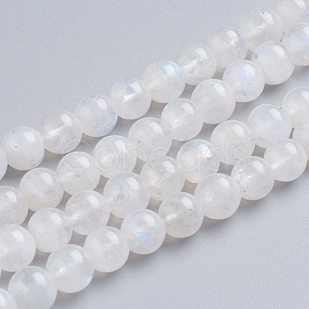 Natural Rainbow Moonstone Beads Strands G-G212-6mm-37-1