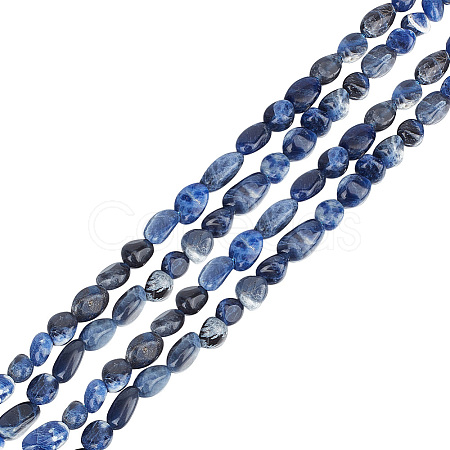2 Strands Natural Sodalite Nuggets Beads Strands G-GO0001-43-1