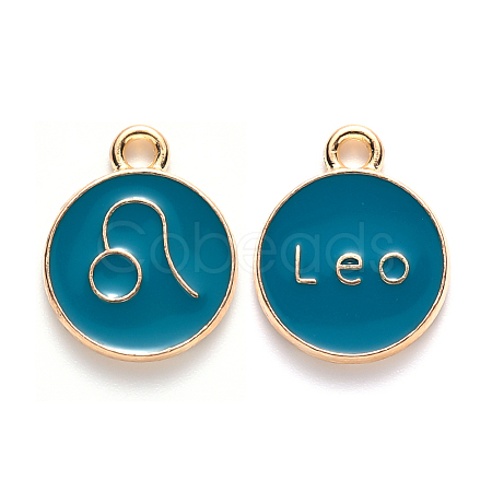 Alloy Enamel Pendants ENAM-S124-01A-05G-1