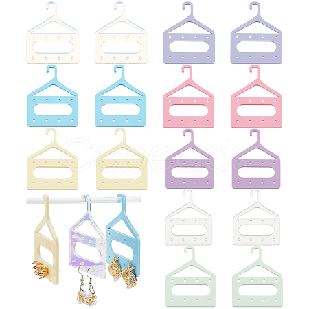 PandaHall Elite 32Pcs 8 Colors 8-Hole Mini Acrylic Earring Hanger EDIS-PH0001-83-1