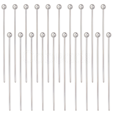 25 Pairs 925 Sterling Silver Ball Head Pins STER-BBC0001-52-1