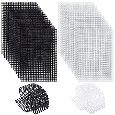 30Pcs 2 Colors PE Mesh Canvas Sheets AJEW-WR0003-60-1
