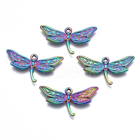 Rack Plating Rainbow Color Alloy Pendants PALLOY-N163-188-1