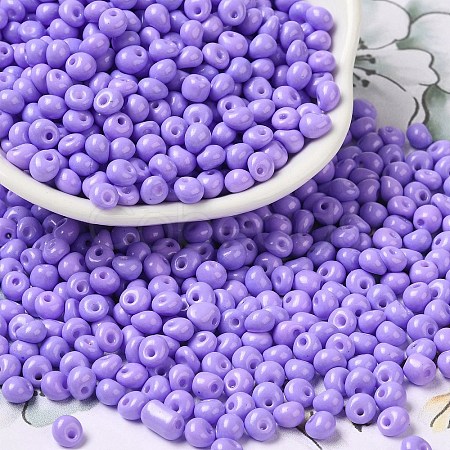 6/0 Opaque Baking Paint Glass Seed Beads SEED-M012-02A-09-1