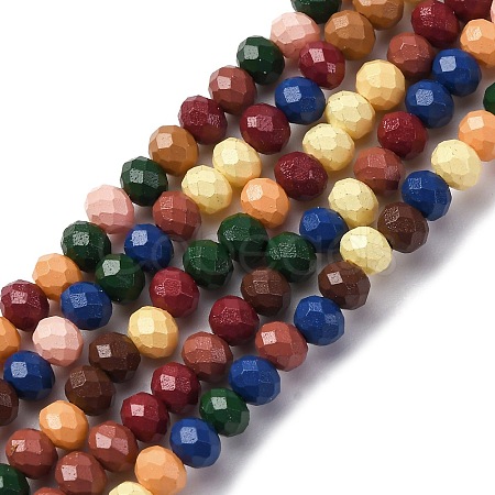 Baking Paint Glass Beads Strands LAMP-R020-03B-1