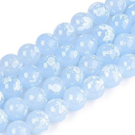 Baking Paint Glass Beads Strands DGLA-N015-10mm-06-1
