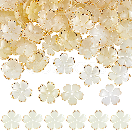 200Pcs Acrylic Bead Caps OACR-SC0001-83E-1