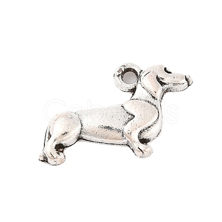 Tibetan Style Alloy Puppy Pendants TIBEP-20414-AS-NR-1