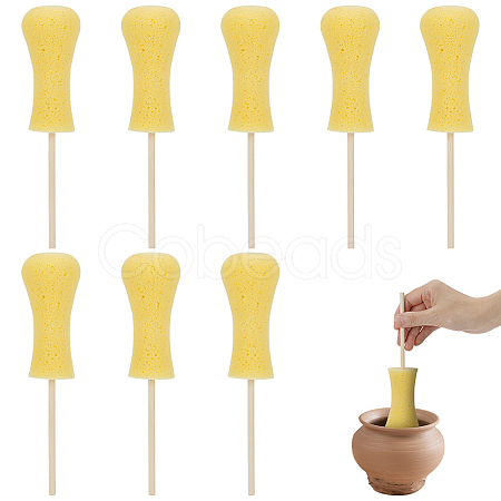 8Pcs Clay Pottery Sponge Stand AJEW-BC0009-64A-1