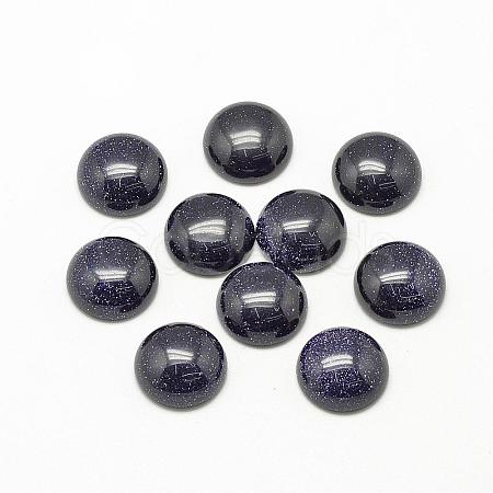 Synthetic Blue Goldstone Cabochons G-R416-8mm-34-1