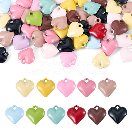50Pcs Baking Paint Acrylic Pendants OACR-TA0004-83C-1