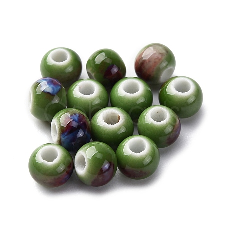 Bright Glazed Porcelain Beads PORC-D300-A12-1