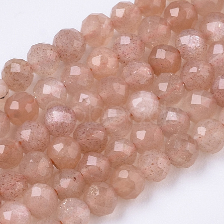 Natural Sunstone Beads Strands G-R462-036-1