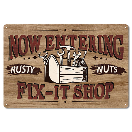 Vintage Metal Iron Tin Sign Poster AJEW-WH0157-711-1