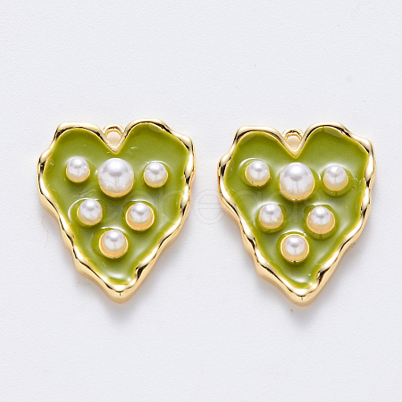 Brass Enamel Pendants KK-T049-054G-03-NF-1