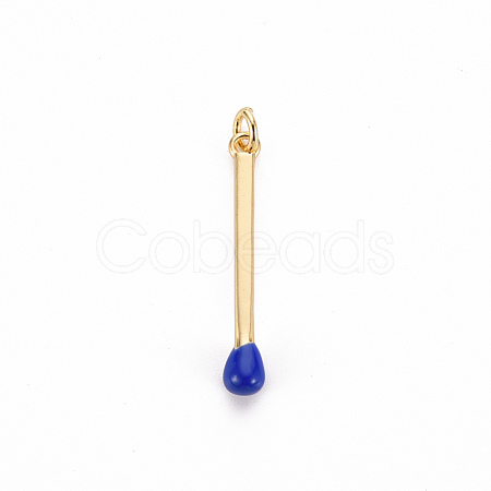 Brass Enamel Pendants KK-S362-032A-NR-1