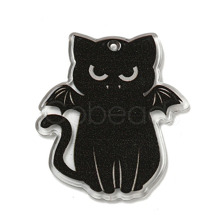 Halloween Themed Double-sided Printed Acrylic Pendants X-OACR-L017-03A-1