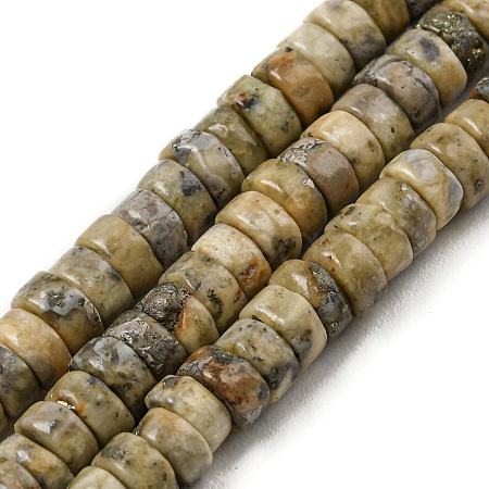 Natural Pyrite Beads Stands G-B051-C03-01-1