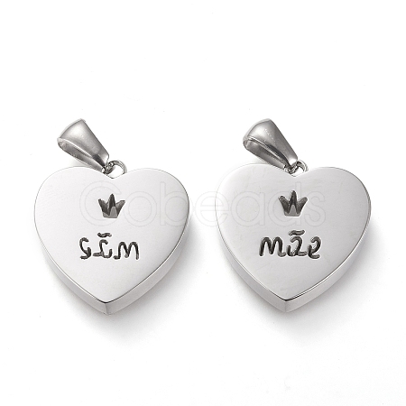 Non-Tarnish 304 Stainless Steel Pendants LS-STAS-F253-12P-1