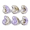 Handmade Porcelain Beads, Conch, Lilac, 21.5x16.5x9.5mm, Hole: 2mm