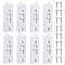 Gorgecraft 4 Pairs Plastic Window Latch Locks, Window Parts, Spring Loaded, 2 Hole Center Spacing Sliding Lock Replacement, with 16Pcs Iron Screws, White, Latch Locks: 85x26x8.5mm, Screw: 16.5x7mm