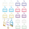 PandaHall Elite 32Pcs 8 Colors 8-Hole Mini Acrylic Earring Hanger, Earring Display Accessories, for Earring Organizer Holder, Mixed Color, 6.9x5.45x0.3cm, Hole: 2mm, 4pcs/color