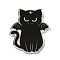 Halloween Themed Double-sided Printed Acrylic Pendants, Cat Shape, Black, 38x34x2mm, Hole: 1.2mm