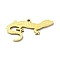 201 Stainless Steel Pendants, Laser Cut, Gecko Charm, Golden, 14x30x1.5mm, Hole: 1.6mm