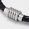 Mixed Braided Leather Cord Bracelets BJEW-I199-M-3