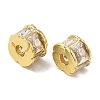 Rack Plating Brass Micro Pave Cubic Zirconia Beads KK-M252-11G-2