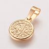 Ion Plating(IP) 304 Stainless Steel Pendants STAS-E117-02G-2