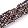 Natural Red Leopard Skin Jasper Beads Strands X-GSR6mmC066-1