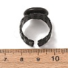 Woven Bezel 304 Stainless Steel Cuff Ring Components SA-CBAD8FA-01EB-04-3
