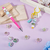 8Pcs 8 Colors Acrylic Rhinestone Rondelle Beads OACR-TA0004-99-7
