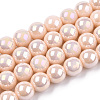 Electroplate Opaque Glass Beads Strands X-GLAA-T032-P10mm-AB09-1