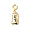 Brass Micro Pave Cubic Zirconia Pendants KK-C111-02G-03-1