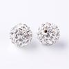 Polymer Clay Rhinestone Beads RB-H284-10MM-001-2