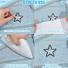 42Pcs 6 Styles Star Computerized Embroidery Cloth Iron on/Sew on Patches FIND-CP0002-14-6