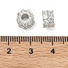 Brass Micro Pave Clear Cubic Zirconia Beads KK-G557-41P-2
